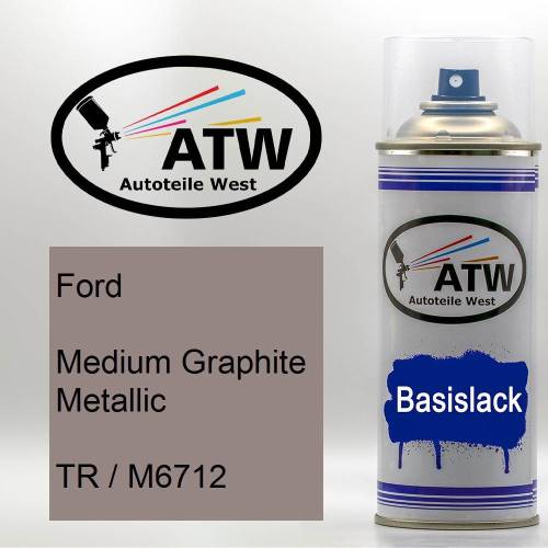 Ford, Medium Graphite Metallic, TR / M6712: 400ml Sprühdose, von ATW Autoteile West.